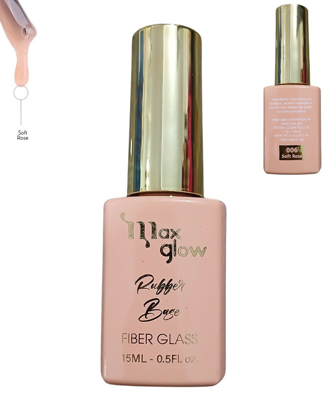 [ML1988(6)] RUBBER BASE MAX GLOW 6 SOFT ROSE cont.15ml1