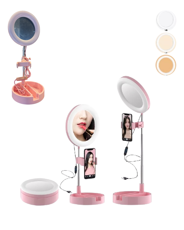[ML0612] ESPEJO CON LUZ SELFIE