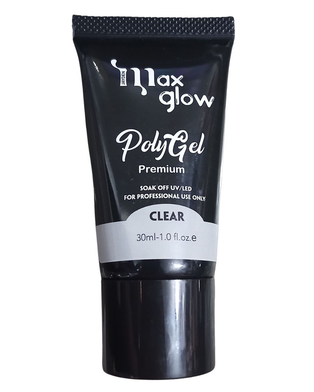 [ML1576(CLEAR)] POLY GEL MAXGLOW PREMIUM CLEAR cont.30ml