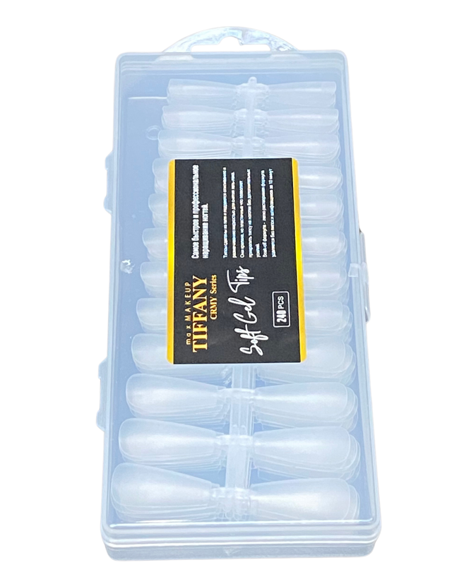 [TF0418] UÑAS TIFFANY JELLY COFFIN POROSIDAD #14 240PCS (TF0418)