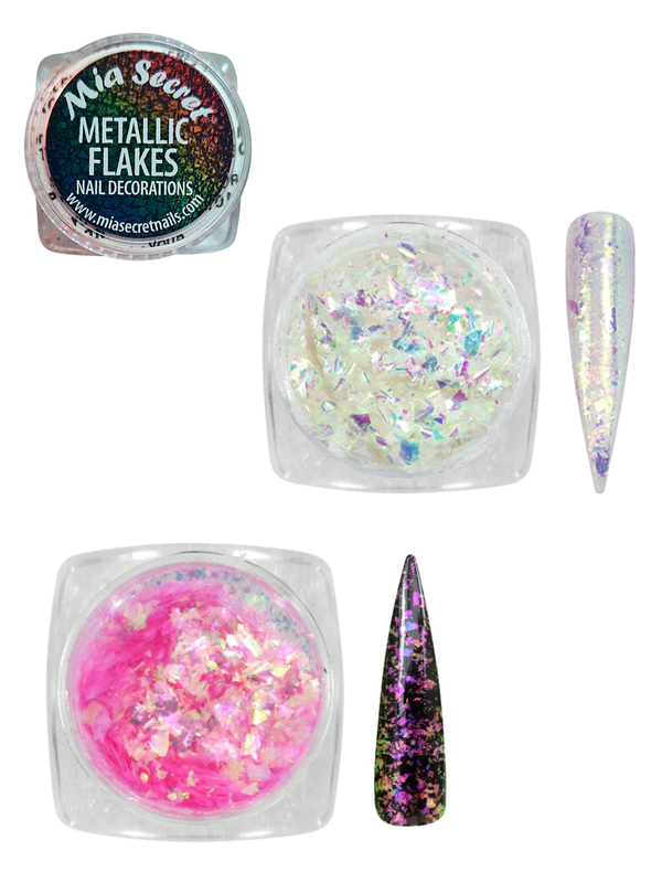 [842342106244] MIA SECRET METALLIC FLAKES NAIL DECORATIONS cont.2g