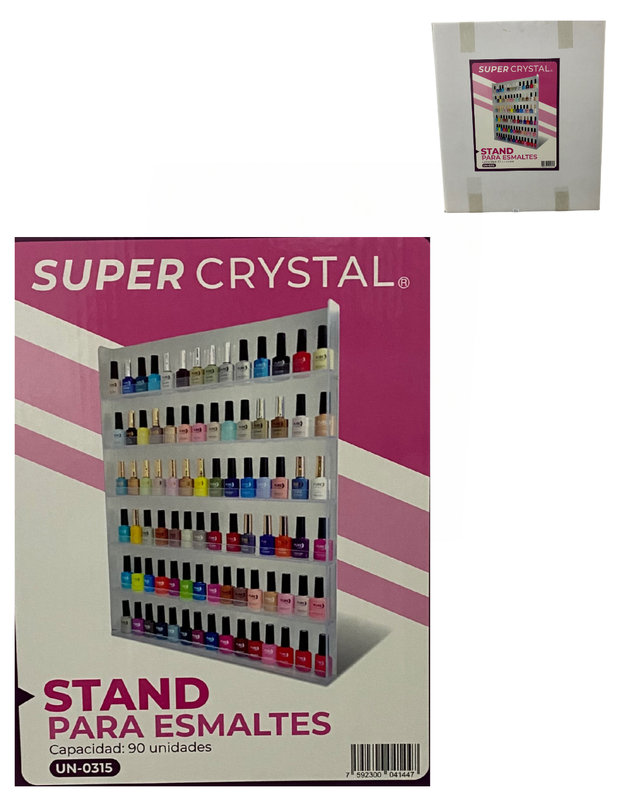 [7592300041447] STAND DE ACRILICO PARA ESMALTES capacidad 90 UNIDADES