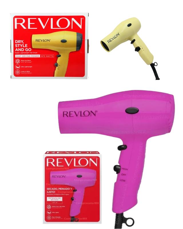 [761318702603] SECADOR REVLON SECADOR COMPACTO ULTRA LIGERO, POTENCIA DE SECADO 1875W