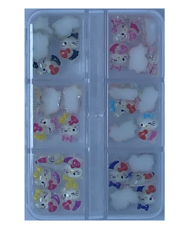 PASTILLERO DIJES DE HELLO KITTY LOVE X6