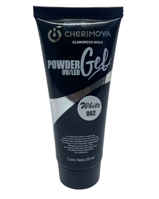 [7805250050026] POWDER GEL UV-LED  CHERIMOYA TONO #002WHITE cont.50ml