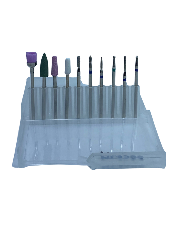 [ML0306] KIT  Broca de   Para Manicure RUSA (10)Puntas MAXGLOW