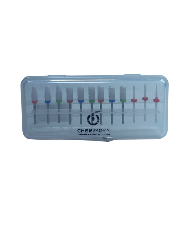 [9003273676898] KIT  Broca de ceramica  Para Manicure (12)Puntas CHERIMOYA