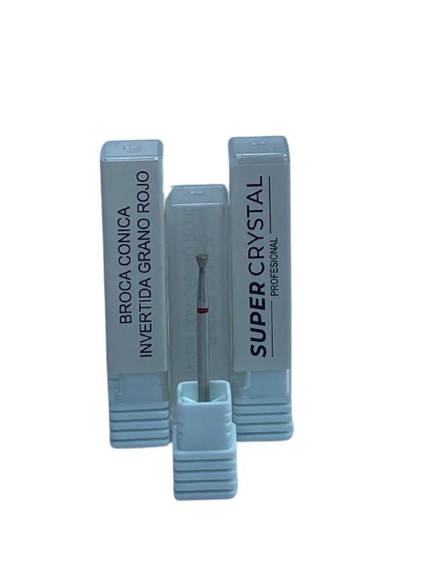 [7592300036863] Broca Conica invertida Grano Rojo SUPER CRYSTAL