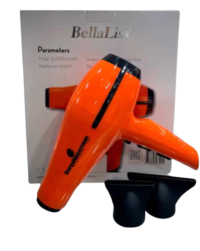 [6756695485212] SECADOR  SUPERMEGATURBO SUPER-5200W NARANJA BELLALISS (5212)